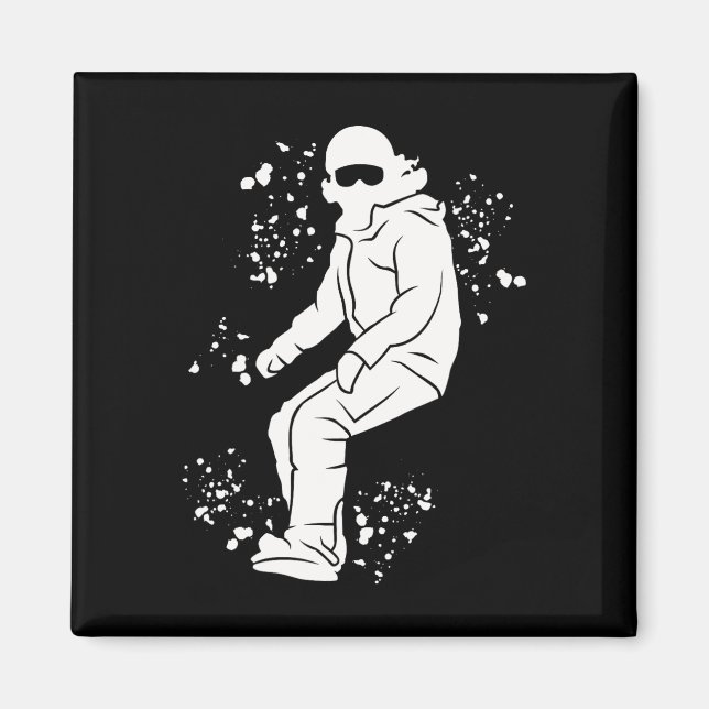 Íman Snowboarder Colorida Snowboard 3 (Frente)