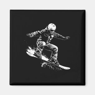 Íman Snowboarder Desenho Snowboard Slope 1