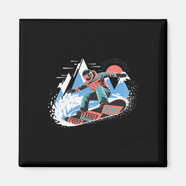 Íman Snowboarder Master Slopes Snowboard Snowboboa (Frente)