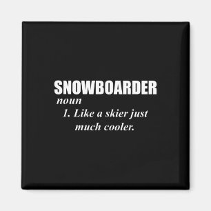 Íman Snowboarder Noun Como Um Skier Apenas Mais Frio Pa