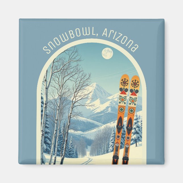 Íman Snowbowl Arizona ski vacation Magnet (Frente)
