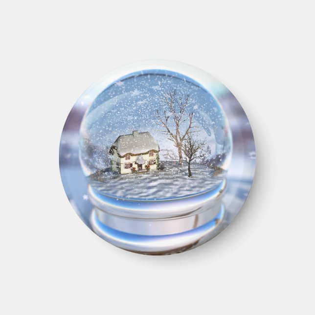 Íman Snowflake Globe Magnet (Frente)