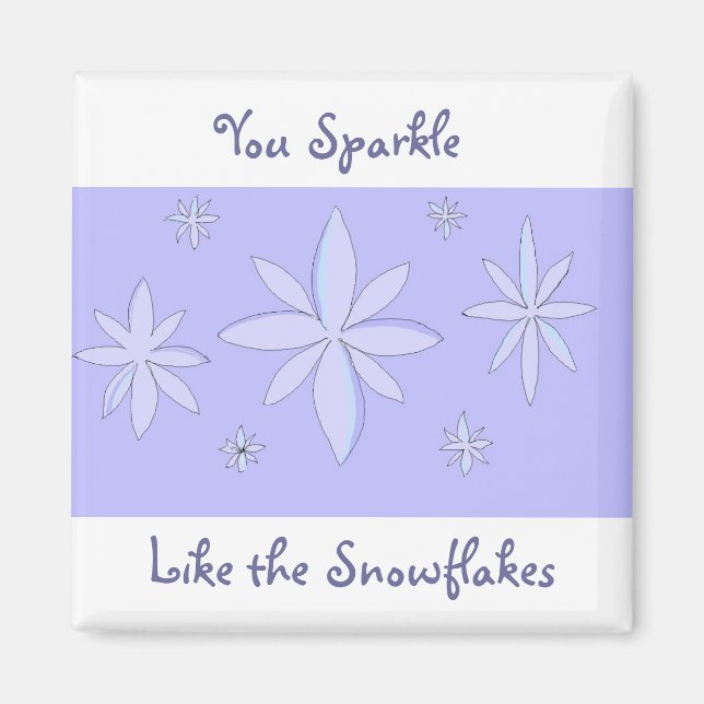 Íman Snowflake Sayings (Frente)