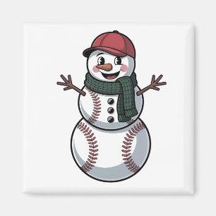 Íman Snowman Baseball Papais noeis de Natal Baseball Ba