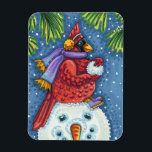 ÍMAN  SNOWMAN BODYGUARD, CHRISTMAS CARDINHEIRO REDBIRD<br><div class="desc">ARMADO COM BALAS DE NEVE. HUMOROUS CARDINAL MAGNET *Personalize ... Procure itens correspondentes Susan Brack Designs</div>