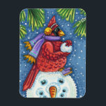 ÍMAN  SNOWMAN BODYGUARD, CHRISTMAS CARDINHEIRO REDBIRD<br><div class="desc">ARMADO COM BALAS DE NEVE. HUMOROUS CARDINAL MAGNET *Personalize ... Procure itens correspondentes Susan Brack Designs</div>