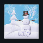 Íman Snowman Christmas Magnet<br><div class="desc">Snowman Christmas Magnet</div>