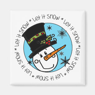 Íman Snowman Deixe-o nevar