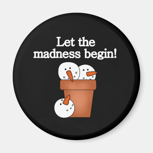 Íman Snowman Holiday Madness (Frente)