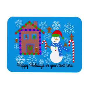Íman Snowman & House #2 Magnet