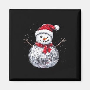 Íman Snowman Natal Retro Santa Hat Disco Ball Match