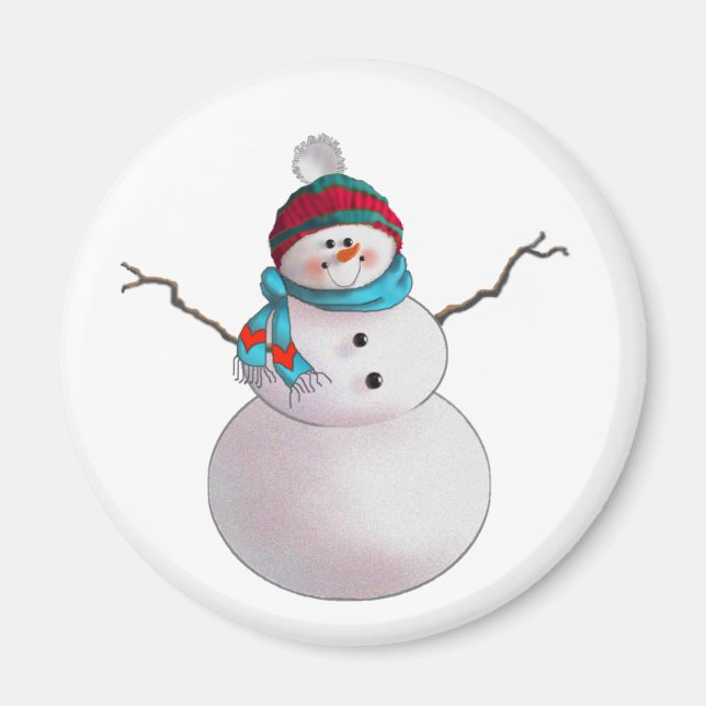 Íman SNOWMAN, SCARF & STOCOCTOBONÉ de SHARON SHARPE (Frente)