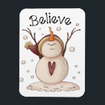 Íman Snowman Snowflake Winter Country Primitive<br><div class="desc">Snowman Snowflake Winter Country Primitive</div>