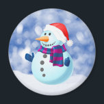 Íman Snowman Winter Merry Christmas Snow<br><div class="desc">Bonito boneco de neve no Tema de Natal da neve Doormat.</div>