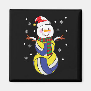 Íman Snowmanes de Natal Chuva de Voleibol