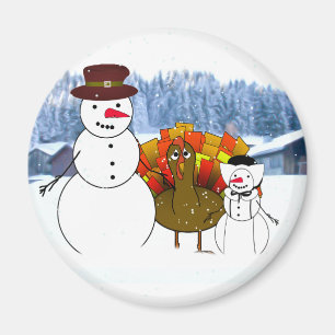 Íman Snowmen de Ação de Graças