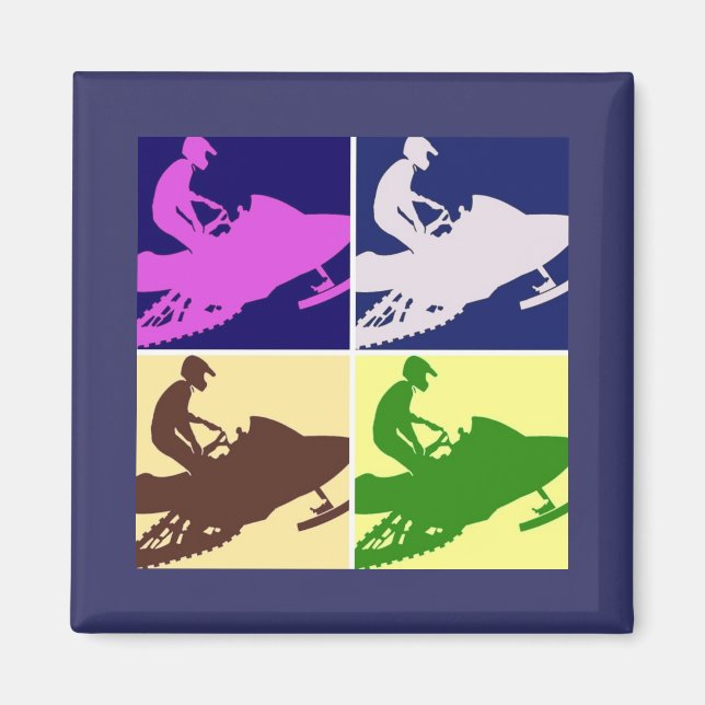 Íman Snowmobiler/Pop Art (Frente)