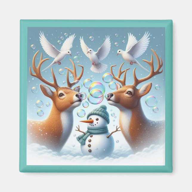 Íman Snowy Bubbles Magnet (Frente)