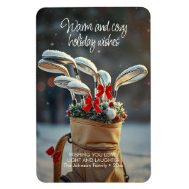 Íman Snowy Golf Winter Season Deseja