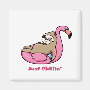Íman SÓ CHILLIN' - Lpreguiçoso e rosa Flamingo