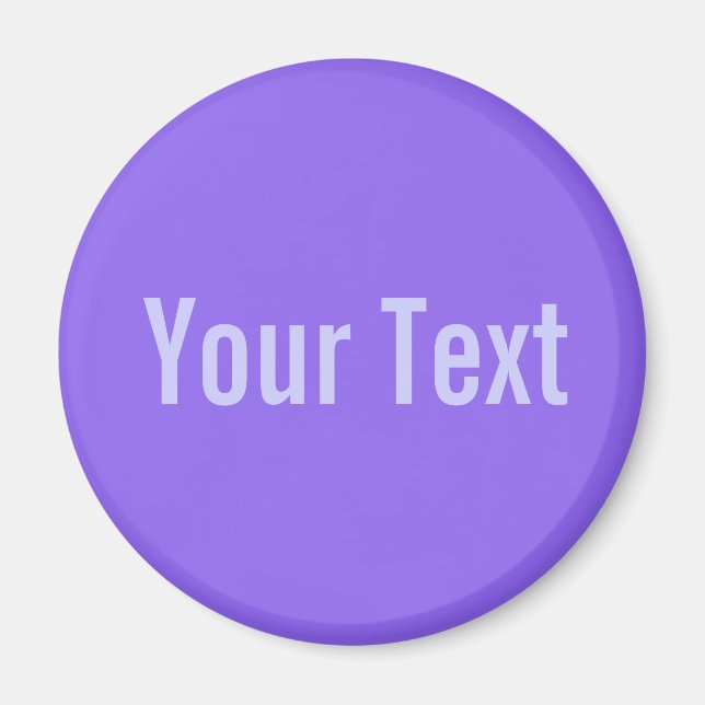 Íman SÓ COR / Lila + seu texto (Frente)