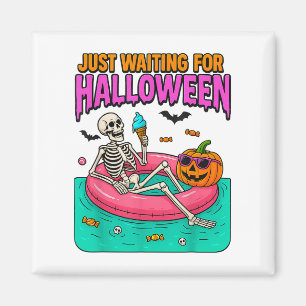 Íman Só Esperando O Esqueleto De Halloween Engraçado Ss