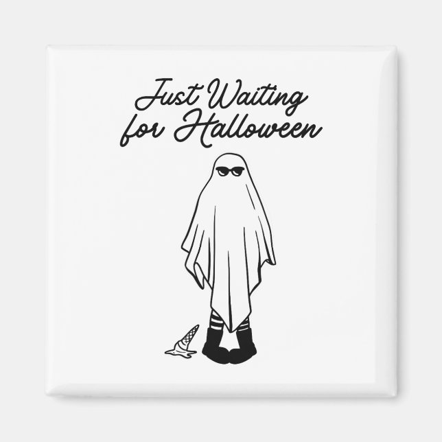 Íman Só Esperando O Halloween Spooky Ghost Summer Hal (Frente)