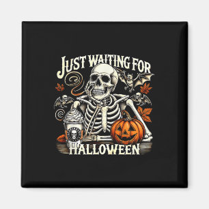 Íman Só Esperando Pelo Esqueleto Engraçado Do Halloween