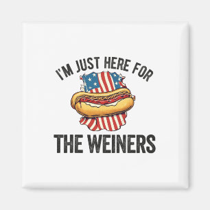Íman Só estou aqui para Weiners Engraçado 4 de julho Ca
