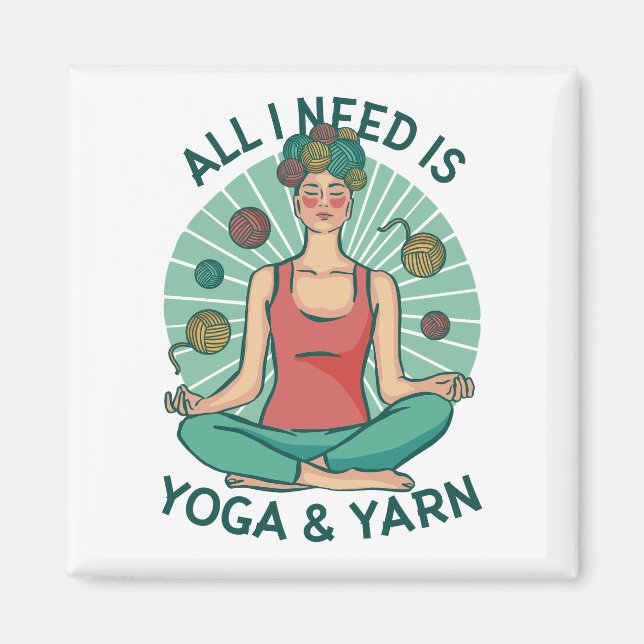 Íman Só preciso de Yoga e Yarne Phrase (Frente)