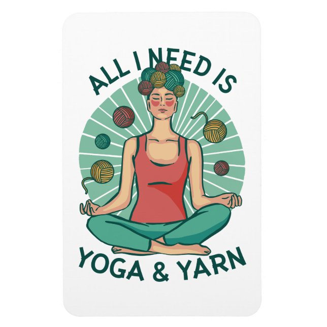 Íman Só preciso de Yoga e Yarne Phrase (Vertical)