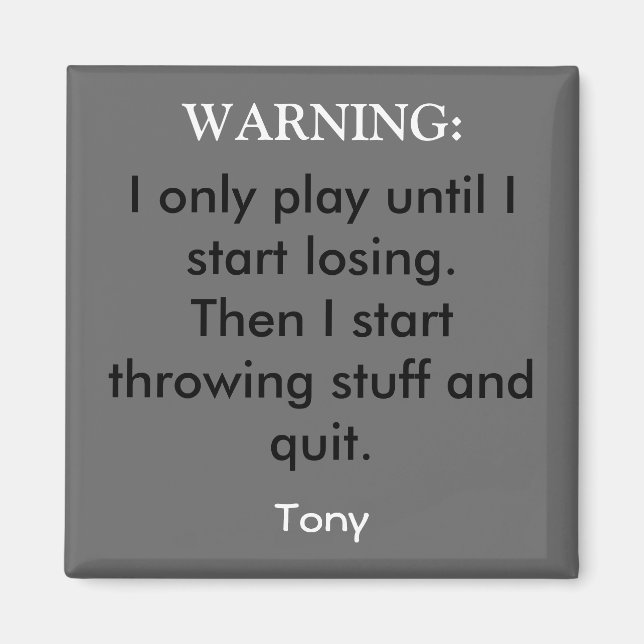 Íman Só toco até começar a perder. (Frente)