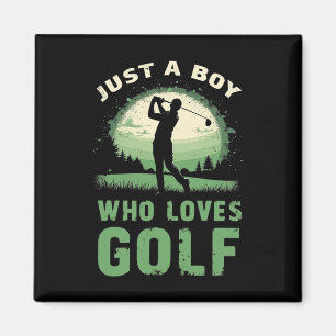 Íman Só um rapaz que ama o Golf Club Golfer Golfing Kid