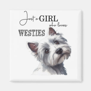 Íman Só uma garota que ama Westies, uma linda arte ocid