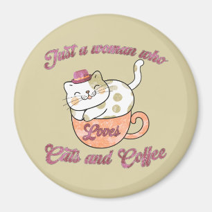 Íman Só uma mulher que ama gatos e café