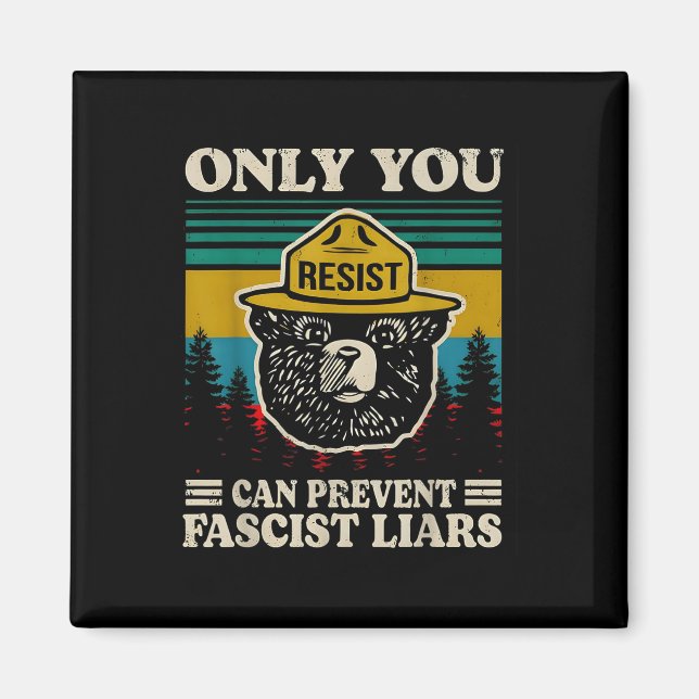 Íman Só Você Resiste Pode Impedir Mentiras Fascistas (Frente)