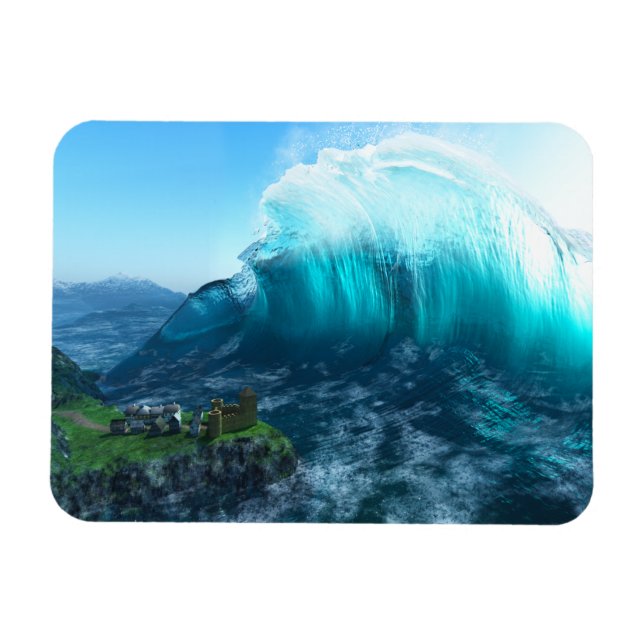 Íman Sob o ímã flexível das ondas (Horizontal)