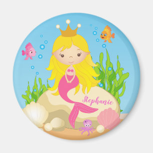 Íman Sob o nome personalizado de Sereia Loura-de-Foca-b