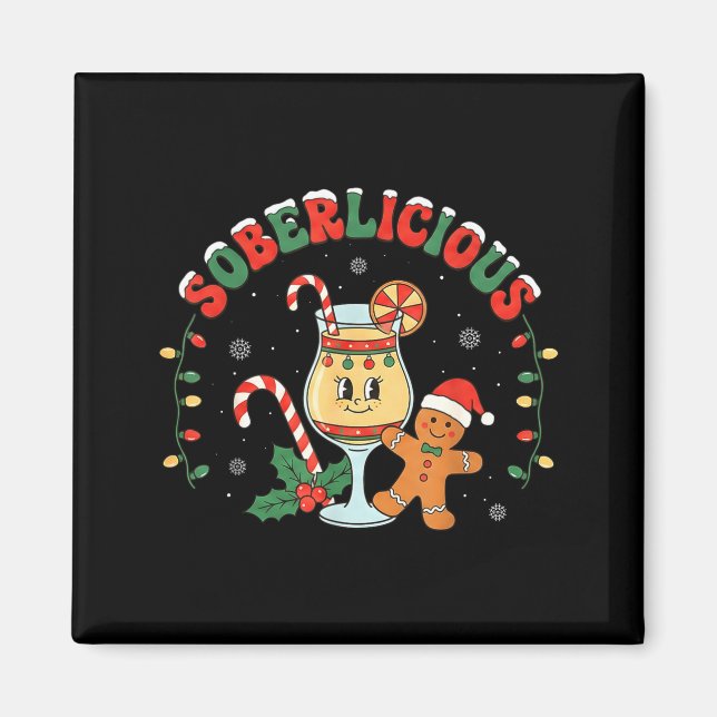 Íman Soberlicious Sóbrio Divertido Sobriedade Recuperaç (Frente)