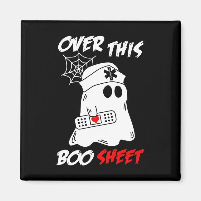 Íman Sobre Esta Enfermeira Fantasma De Boo Sheet (Frente)