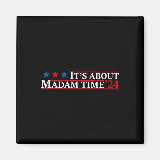 Íman Sobre Madam Time Harris 2024 Kamala Chilless Cat (Frente)