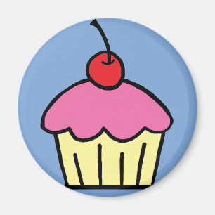 Íman Sobremesa da cereja do glacé do cupcake do clipart