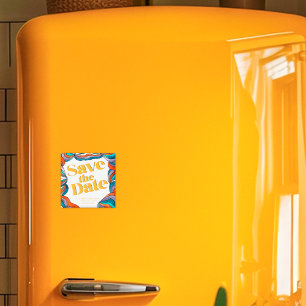 Íman Sobremesclagem de Boho Amarelo Amarelo Colorido Ún