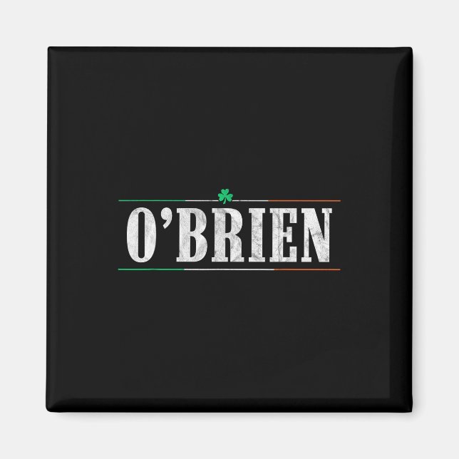 Íman Sobrenome O'brien Irlandês - Dia de São Patrício F (Frente)