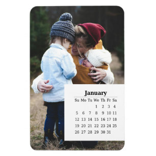 Íman Sobrepor Calendário do Easel janeiro de 2025