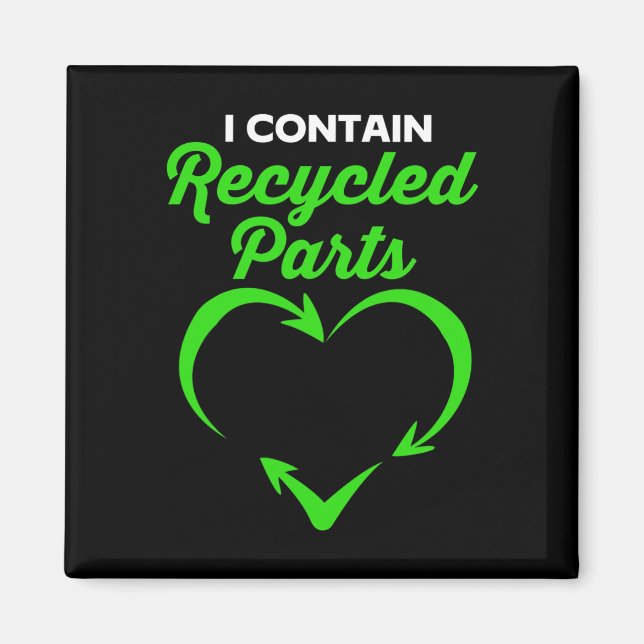 Íman Sobrevivência Contendo Partes De Reciclado (Frente)