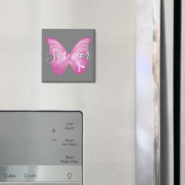 Íman Sobrevivência do Câncer da Mama da Borboleta Rosa (In Situ (Fridge))