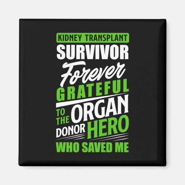Íman Sobrevivência do transplante renal Orgão Doador re (Frente)