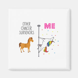 Íman Sobrevivente Engraçado do Câncer da Mama Unicorn R