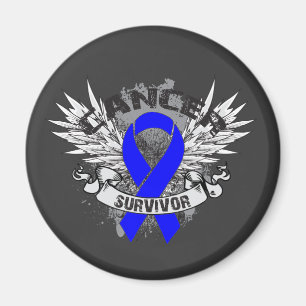 Íman Sobrevivente voado Grunge do cancro do cólon da